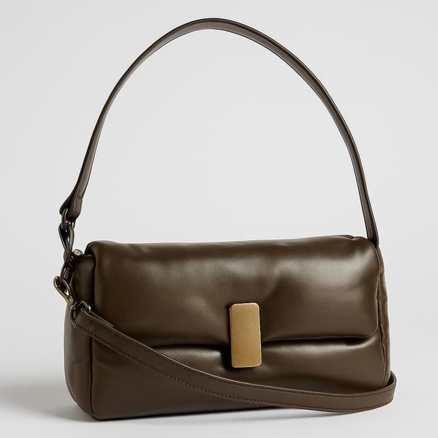 Marks & Spencer Faux Leather Puffy Baguette Bag