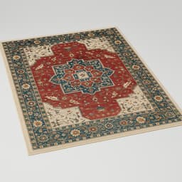 Feizy Wagner Traditional Oriental Rug Navy/Red 5x7