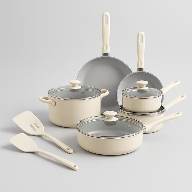 GreenPan Dover Ceramic Nonstick 12-Piece Cookware Set