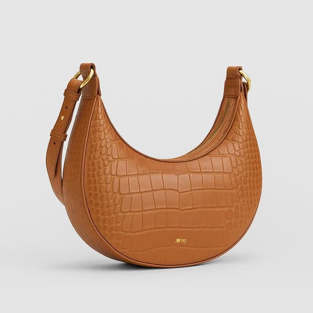 JW PEI Carly Saddle Bag Brown Croc