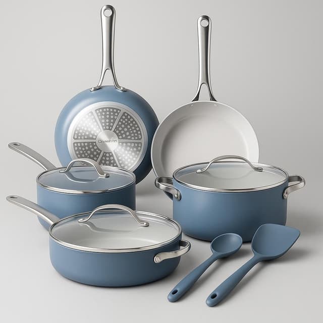 GreenPan Nova 10-Piece Ceramic Nonstick Cookware Set